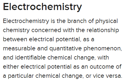 Electrochemistry